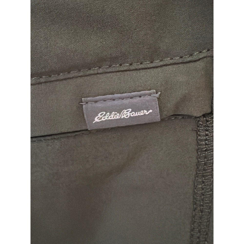 Eddie Bauer Rainier Fleece Lined Pants Womens 10 Olive Cargo Joggers Hiking - Picture 6 of 11